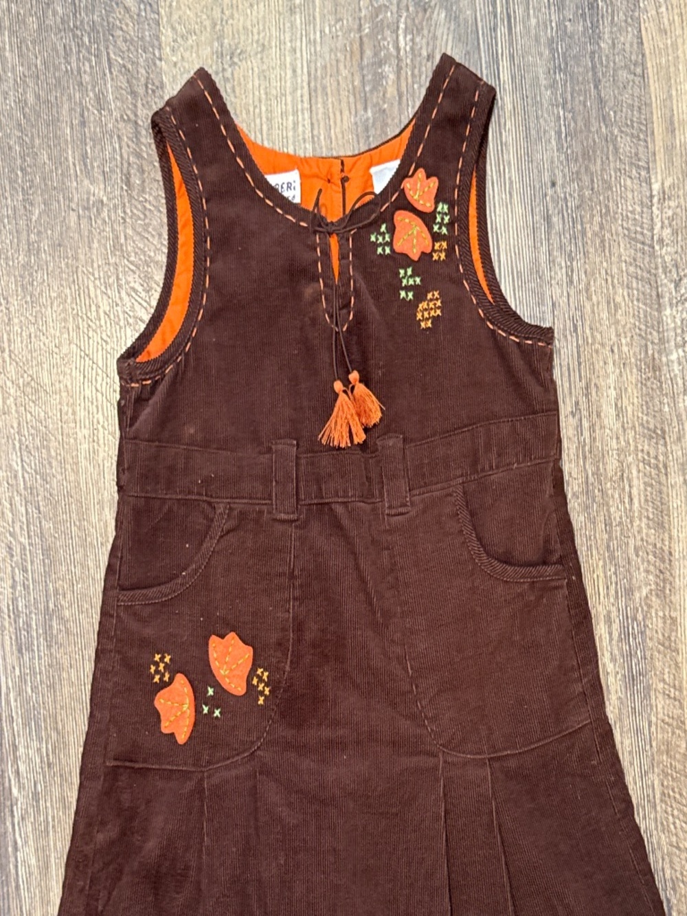 Blueberi Boulevard Corduroy Brown Fall Dress 5T